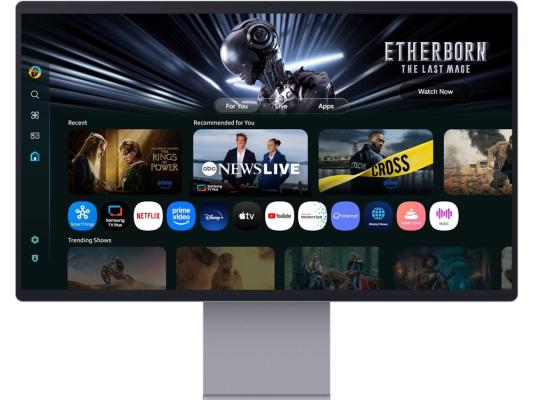 Монитор Samsung 32" Smart Monitor M9 LS32FM902SIXCI графитовый серый OLED LED 16:9 HDMI M/M Cam матовая HAS 250cd 178гр/178гр 3840x2160 165Hz FreeSync Premium Pro DP 4K USB 8.4кг