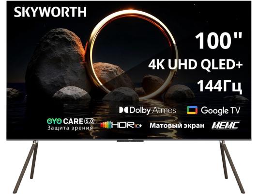 100" Телевизор SKYWORTH 100Q79H QLED+, 4K Ultra HD, черный, СМАРТ ТВ, Google TV