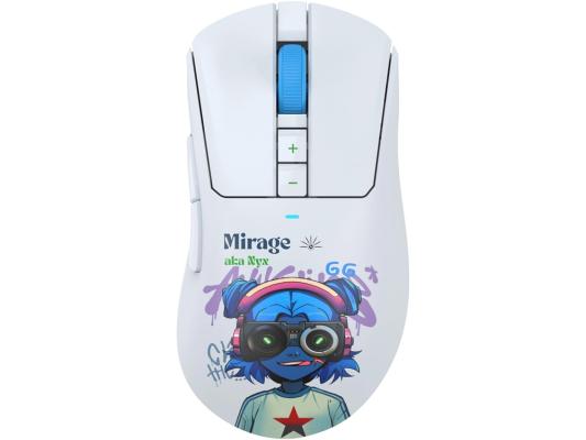 Мышь A4Tech Bloody R73 Ultra Duo белый/рисунок оптическая 20000dpi беспров. USB/USB-C 7but (R73 ULTRA DUO NYX MIRAGE)