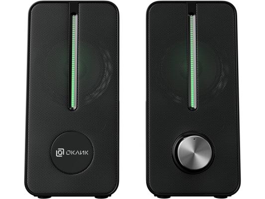 Колонки Oklick OK-120U, 2.0, черный, 6 Вт