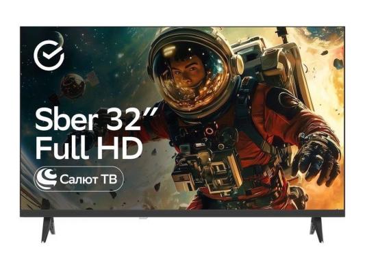 Телевизор LED Sber 32" SDX-32F3112 Салют ТВ Frameless черный FULL HD 60Hz DVB-T DVB-T2 DVB-C DVB-S DVB-S2 USB WiFi Smart TV