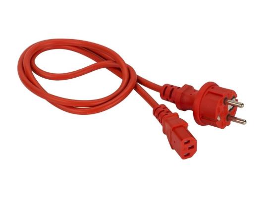 Шнур питания Lanmaster LAN-PP13/SH-1.8-RD C13-Schuko проводник.:3x0.75мм2 1.8м 220В 10А красный
