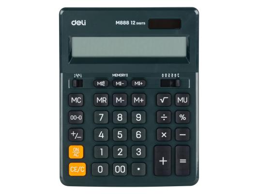 Калькулятор настольный Deli EM888F-green зеленый 12-разр.
