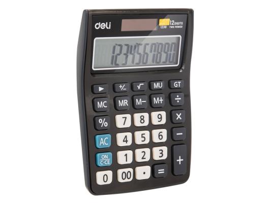 Калькулятор настольный Deli E1238black черный 12-разр.