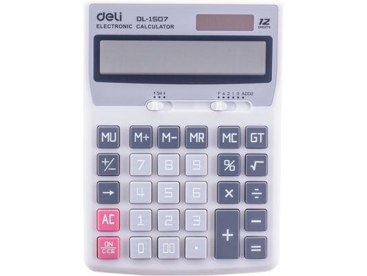 Калькулятор настольный Deli Smart E1507 черный 12-разр.