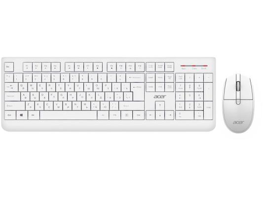 Комплект беспроводной клавиатура + мышь Acer OCC401, USB, белый [zl.acccc.017]