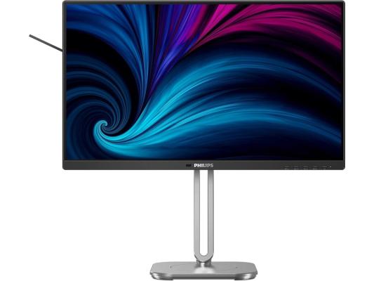 23.8" Монитор Philips 24B2U4301,  1920x1080,  IPS,  120Гц,  1хHDMI,  1хDP,  черный и серебристый