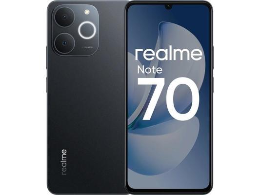 Смартфон Realme RMX5313 Note 70 128Gb 6Gb черный моноблок 3G 4G 6.7" 720x1600 Android 15 13Mpix 802.11 a/b/g/n/ac NFC GPS GSM900/1800 GSM1900