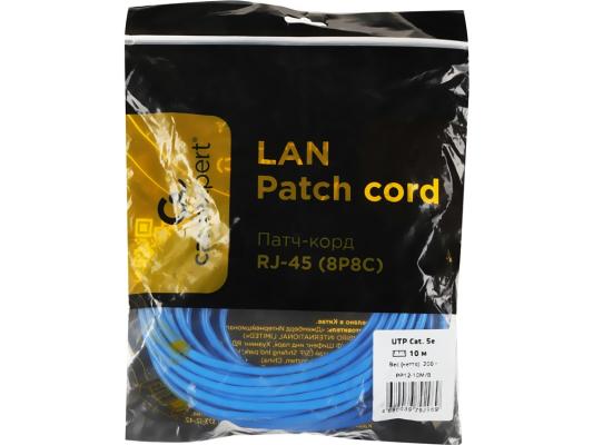 Патч-корд Premier PP12-10M/B 1000Гбит/с UTP 4 пары cat.5E CCA molded 10м синий RJ-45 (m)-RJ-45 (m)
