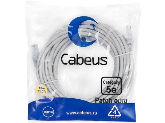 Патч-корд CABEUS вилка RJ-45,  вилка RJ-45,  кат.5E,  LSZH,  15м,  серый [pc-utp-rj45-cat.5e-15m-lszh]