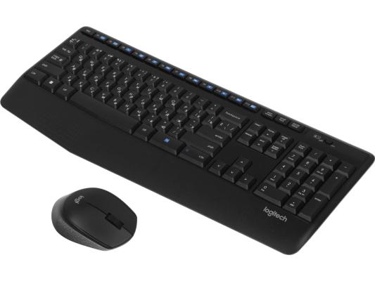 Комплект беспроводной клавиатура + мышь Logitech MK345 клав:черный мышь:черный USB беспроводная (920-012925)