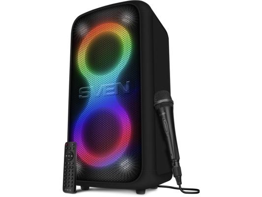 Портативная колонка Sven PS-1000 черный 1.0, черный, 160 Вт, 3.5Jack 10м 8000mAh SV-022686