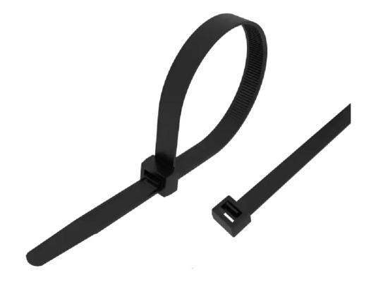 Стяжка Rexant 87-0401 400x4.8мм (упак:100шт) нейлон внешний (-60/+85) черный