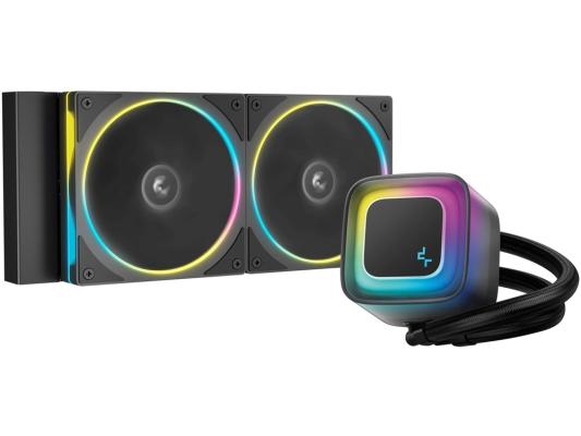 Система водяного охлаждения Deepcool LE240 PRO ARGB Soc-AM5/AM4/1200/1700/1851 черный 4-pin 28.2-33dB Al 280W 1347gr Ret (R-LE240PRO-BKAMMC-G-1)