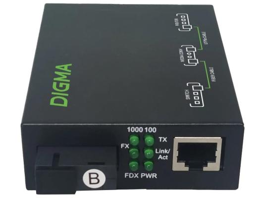 Медиаконвертер Digma DMC-1G53-20BL