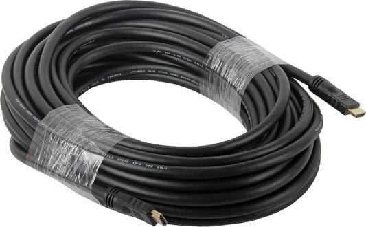 Кабель HDMI 20м Gembird CC-HDMI4-20M круглый черный