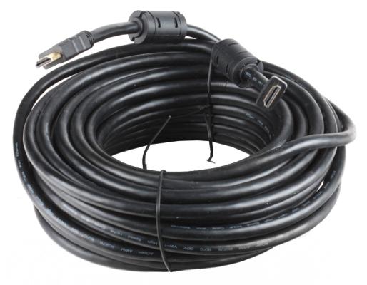 Кабель HDMI 15м AOpen v1.4+3D/Ethernet 2 фильтра ACG511D-15M позолоченные контакты