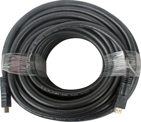 Кабель HDMI 30м Gembird CC-HDMI4-30M круглый черный