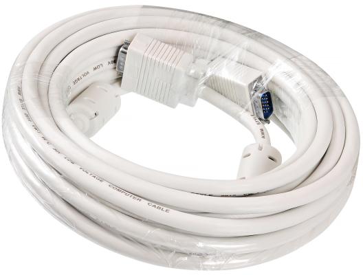 Кабель VGA 10м BURO CAB016S-10M круглый серый 817279