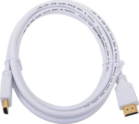 Кабель HDMI 1.8м Gembird v1.4 позол.разъем экран белый CC-HDMI4-W-6