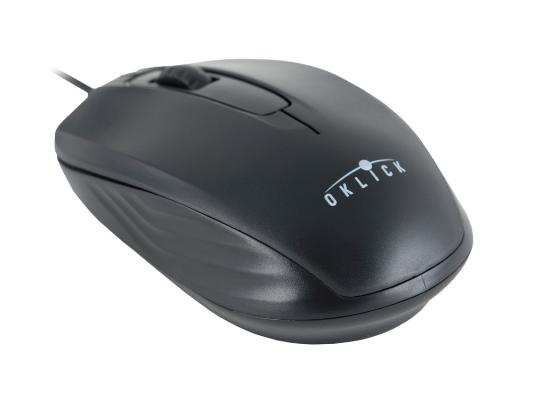 Мышь проводная Oklick 195M черный оптическая USB 945621