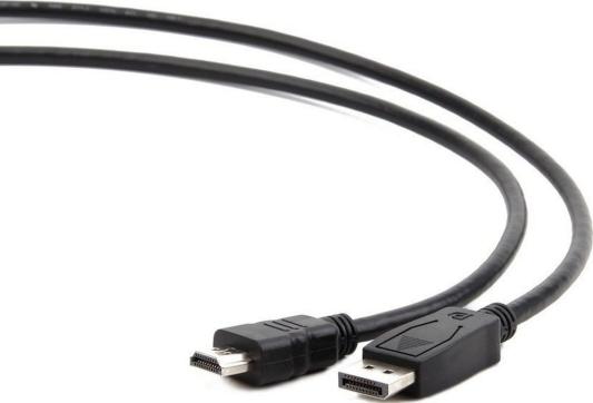 Кабель DisplayPort 1.8м Gembird CC-DP-HDMI-6 круглый черный