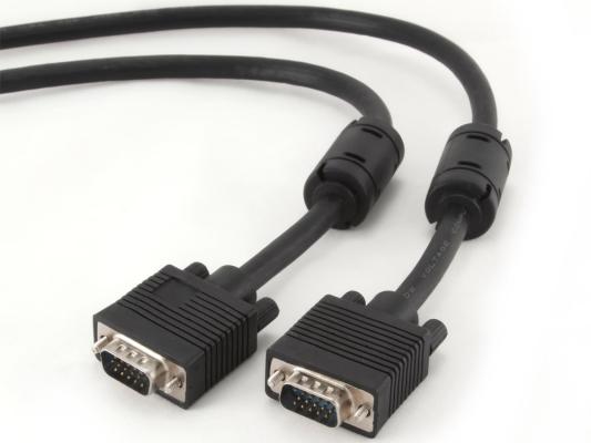 Кабель VGA 20м Gembird CC-PPVGA-20M-B круглый черный