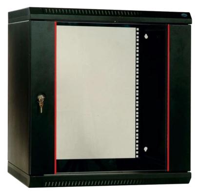 ЦМО Шкаф настенный 19" 12U ШРН-Э-12.650-9005 600х650mm дверь стекло черный