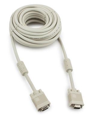 Кабель VGA 10м Gembird Premium тройное экранирование серый CC-PPVGA-10m