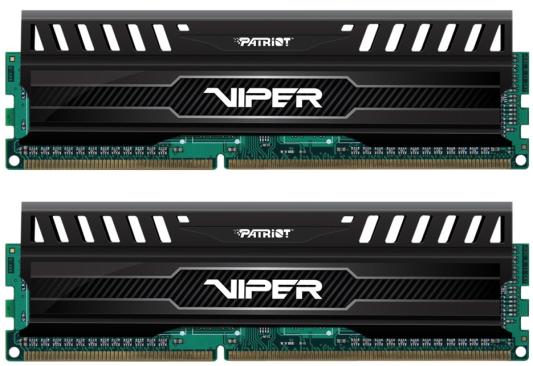 Оперативная память для компьютера 16Gb (2x8Gb) PC3-12800 1600MHz DDR3 DIMM CL10 Patriot Viper 3 PV316G160C0K