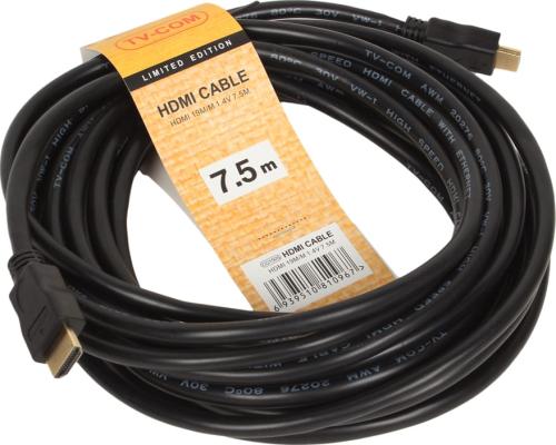 Кабель HDMI 7.5м VCOM Telecom CG150S-7.5м круглый черный