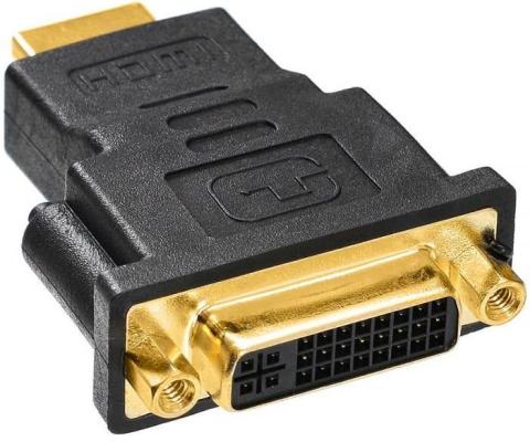 Переходник HDMI DVI BURO HDMI-19M-DVI-D(F)-ADPT черный