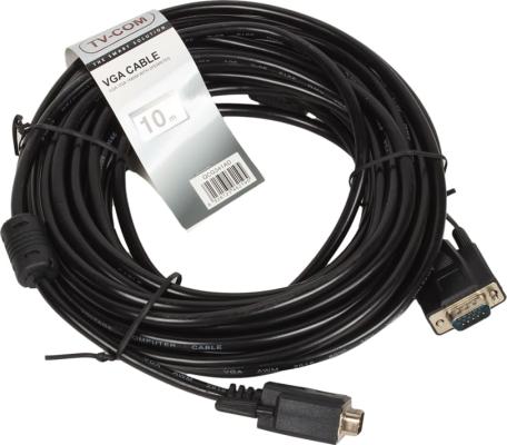 Кабель VGA 10.0м VCOM Telecom 2 фильтра QCG120H-10M/QCG341AD-10M
