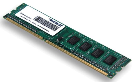 Оперативная память для компьютера 4Gb (1x4Gb) PC3-12800 1600MHz DDR3 DIMM Unbuffered CL11 Patriot PSD34G16002
