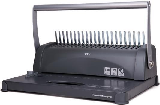 Переплетчик Deli E3871 A4 перфорирует 12 листов сшивает 350 листов пластиковые пружины