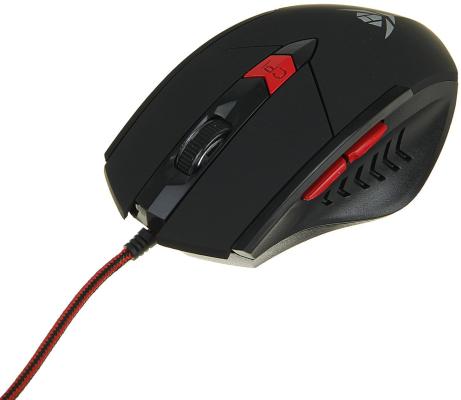 Мышь проводная Nakatomi MOG-11U черный оптическая USB MOG-11U