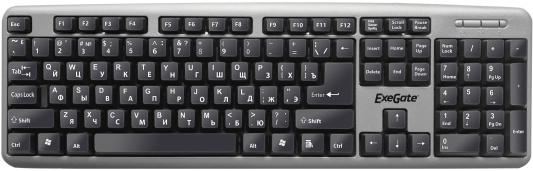 Клавиатура проводная Exegate LY-401 USB серебристый