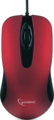 Мышь проводная Gembird MOP-400-R красный USB