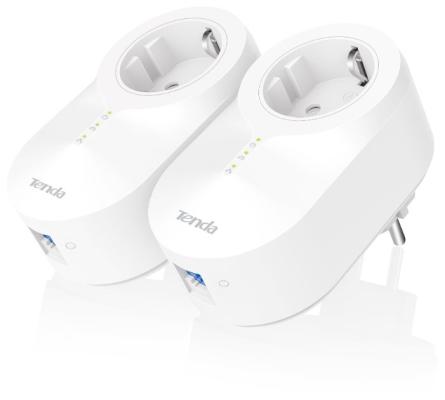 TENDA PH6 PH6 набор 2xPowerLine адаптеров AV1000 с проходной Евро розеткой
