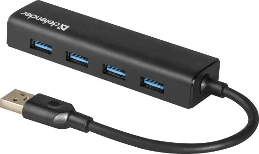 Концентратор USB 3.0 Defender - 4 х USB 3.0 черный
