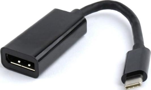 Переходник DisplayPort 0.15м Cablexpert A-CM-DPF-01 круглый черный