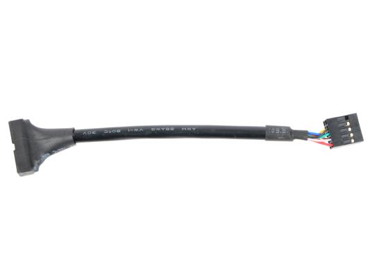 Переходник для материнской платы USB 2.0 10pin (9pin) female to USB 3.0 20pin (19pin) male 15см, <EPOW10pin20pin>