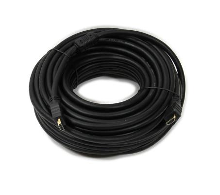 Кабель HDMI 20м TELECOM TCG200F-20M круглый черный
