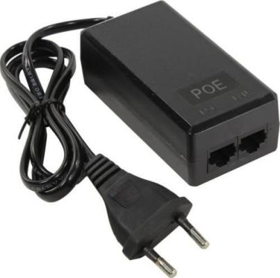 ORIENT SAP-C48POE, PoE инжектор питания 24 Вт, AC 100-240V/ DC 48V, 0.5A, вход: RJ45 LAN 10/100, выход: RJ45 PoE тип B (4/5+,7/8-), совместим с оборудованием PoE IEEE 802.3af, длина кабеля 0.9 м